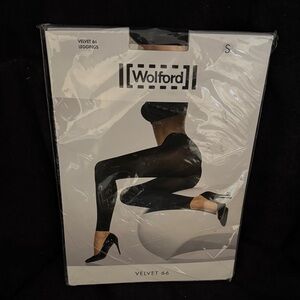 New Wolford Velvet 66 Black Leggings. Black size small